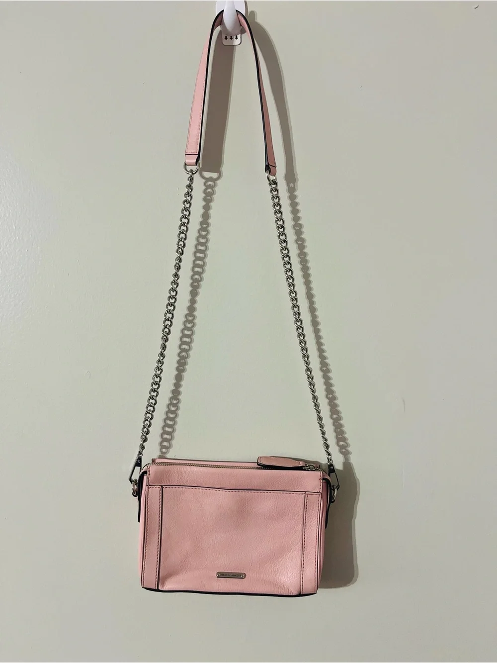 Rebecca Minkoff Pink Mini Crosby Leather Crossbody Bag (Small Flaw-See Pic)